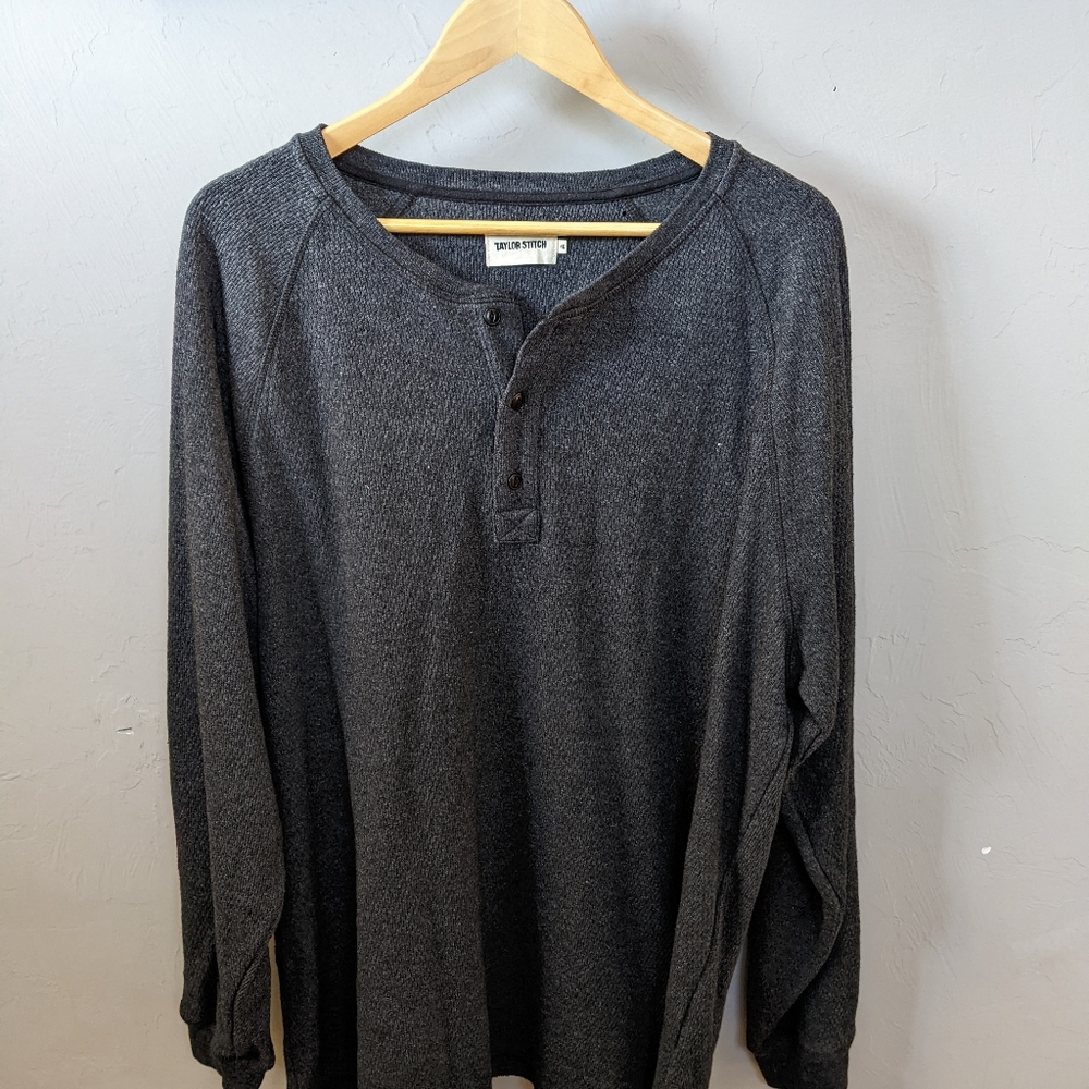 Taylor Stitch Heavy Bag Waffle Henley XXL